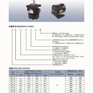 固定容量叶片油泵 