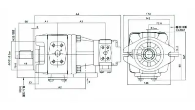 HL10 (10R) 内啮合齿轮双联泵