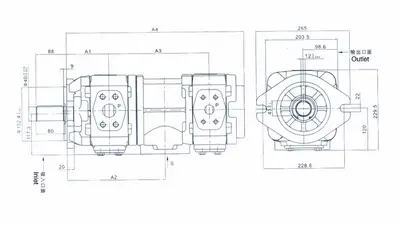 HL22 内啮合齿轮双联泵