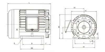 卧式油压专用电机 HSW 图2